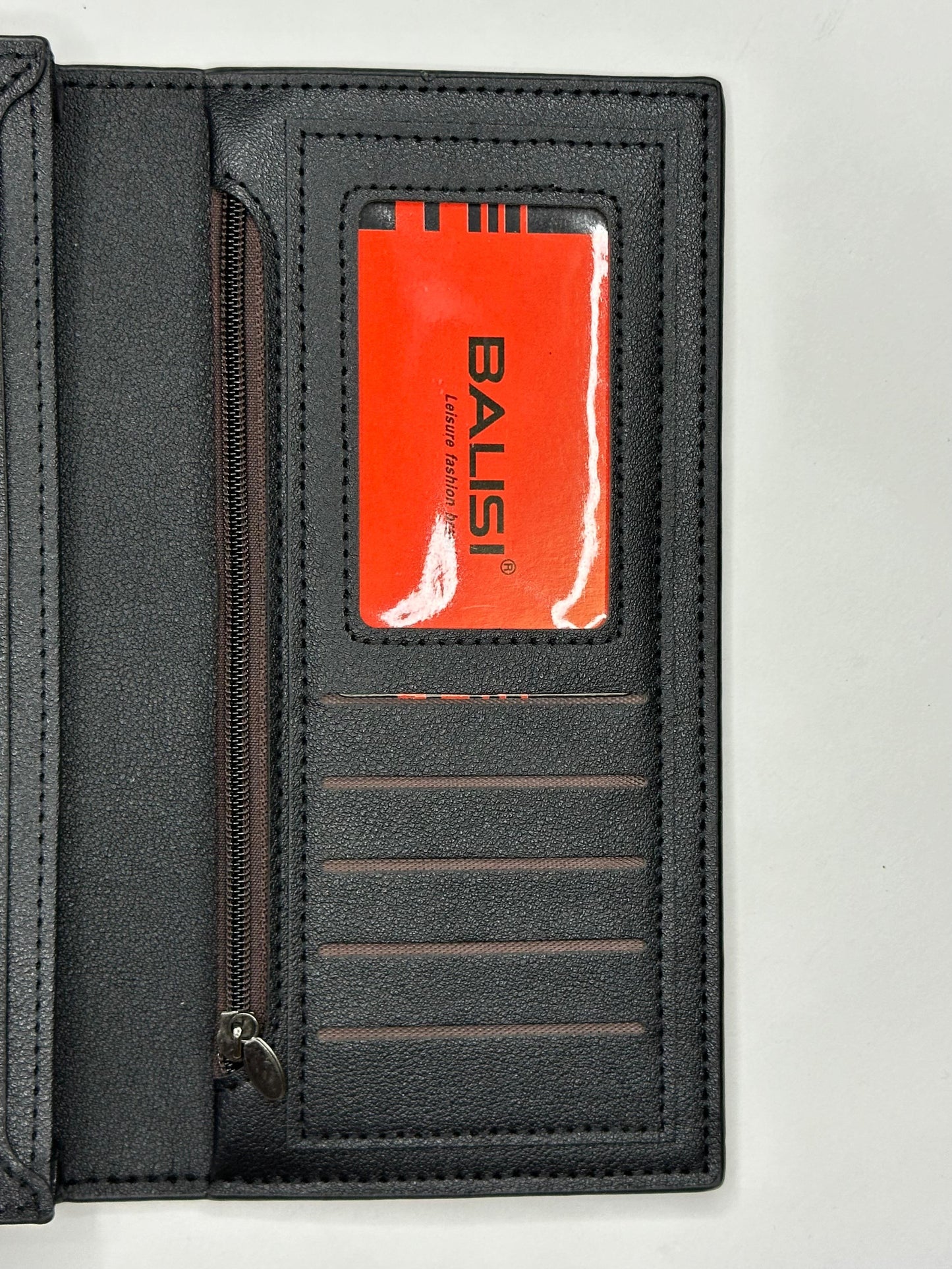 BALISI Orignal Leather Long Wallet Black