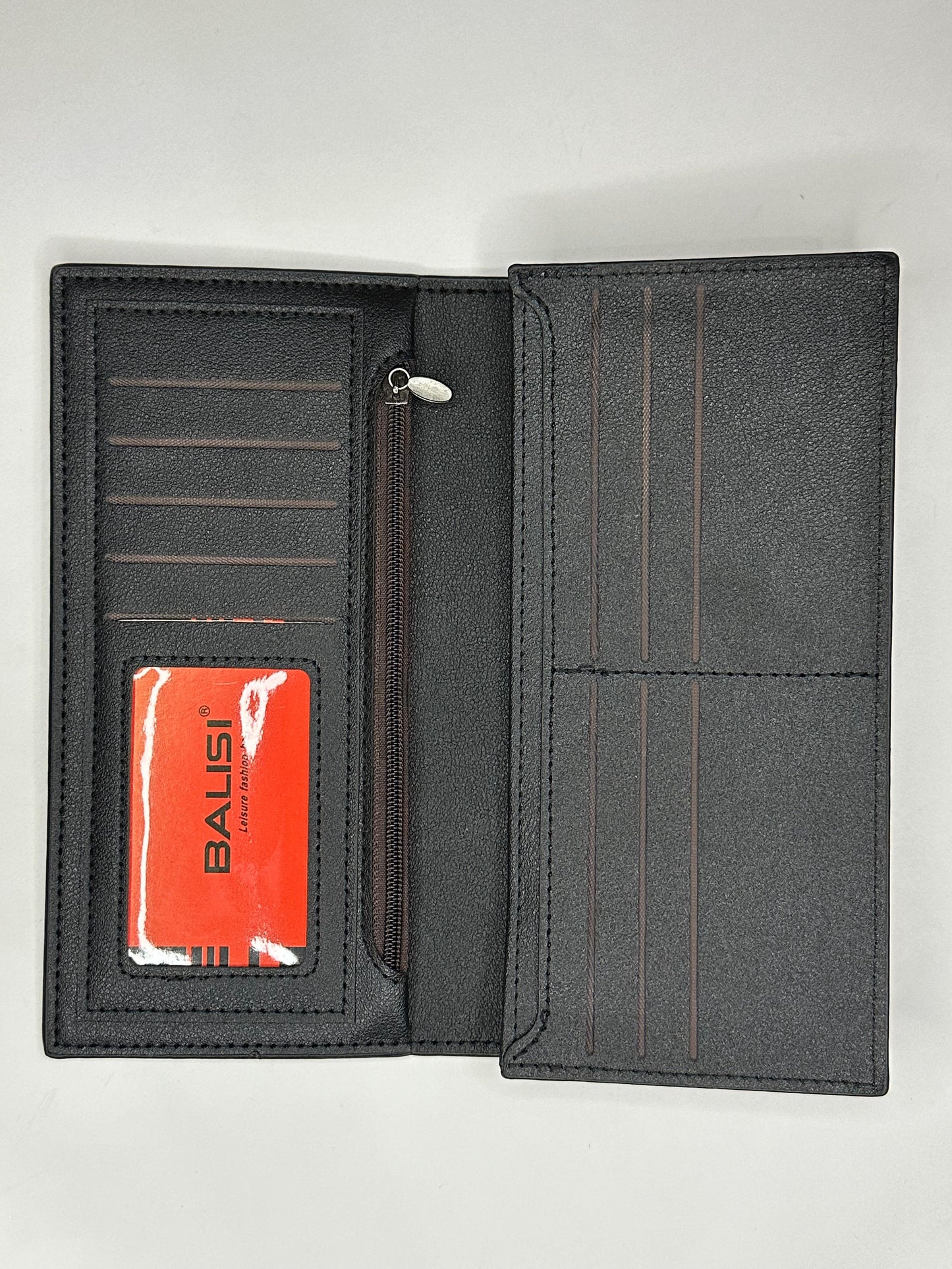 BALISI Orignal Leather Long Wallet Black