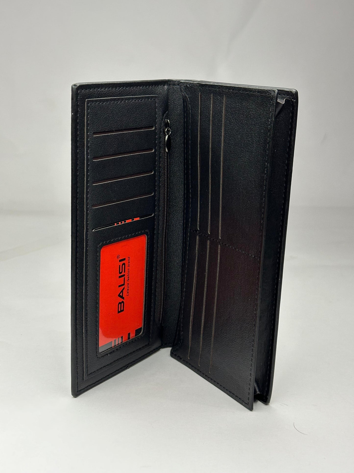 BALISI Orignal Leather Long Wallet Black
