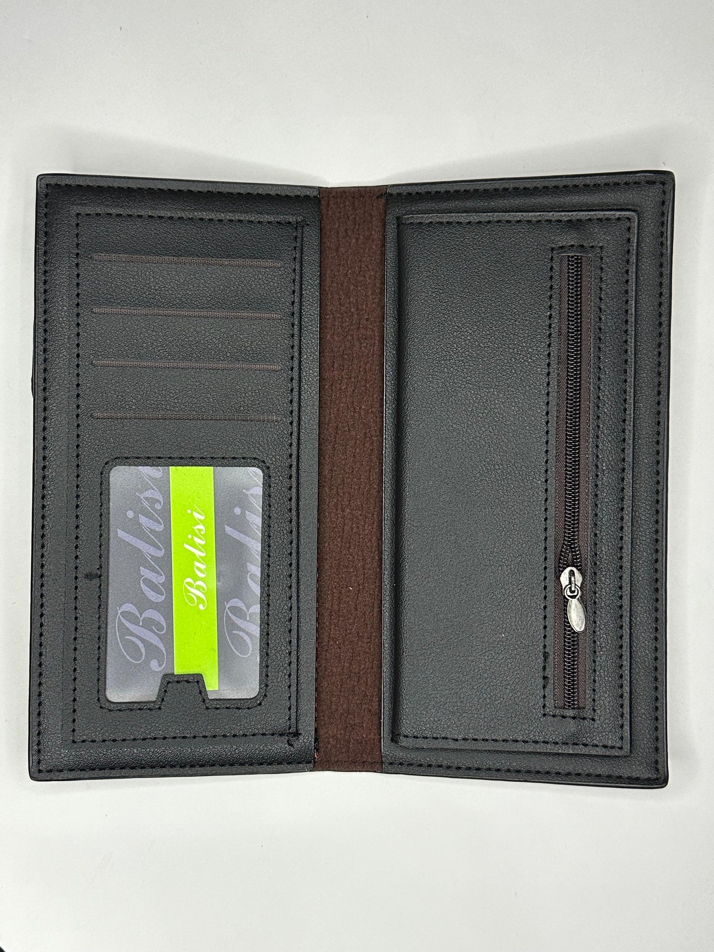 BALISI Orignal Leather Long Wallet Black
