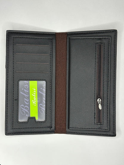 BALISI Orignal Leather Long Wallet Black
