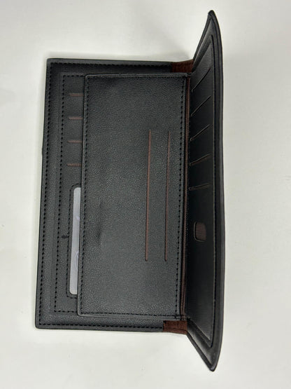 BALISI Orignal Leather Long Wallet Black