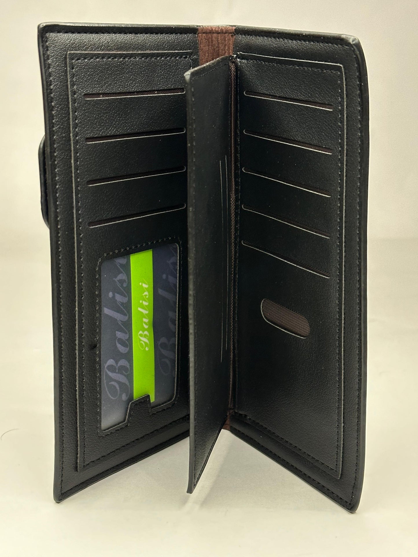 BALISI Orignal Leather Long Wallet Black